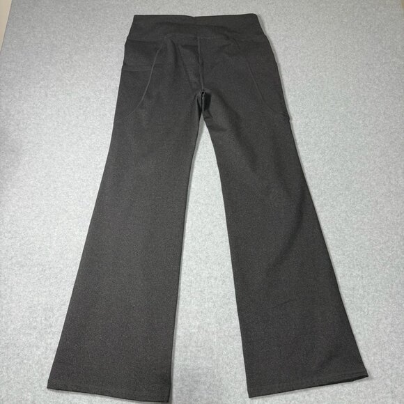 Stelle Womens Flare Yoga Pants Size L 87% Polyester Dark Gray Stretch High Waist - Picture 4 of 5